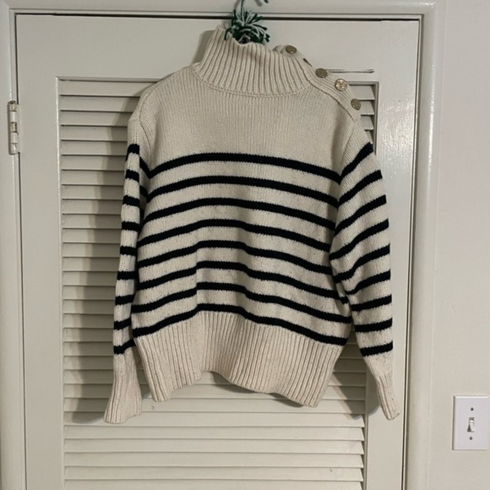 Zara striped sweater with buttons
